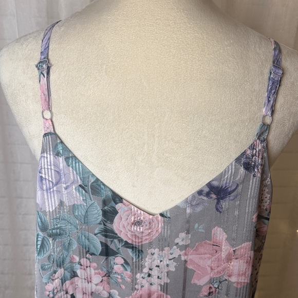 Torrid Gray and Pink Floral Camisole - Picture 6 of 8